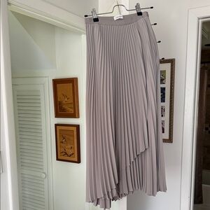 Aritzia Asymmetrical Pleated Skirt in Gray